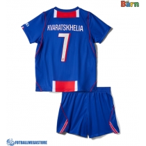Fotballdrakt Barn Paris Saint-Germain Khvicha Kvaratskhelia #7 Hjemmedraktsett 2026-27 Kortermet (+ Korte bukser)